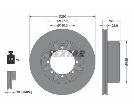 Disque de frein PRO 92322303 Textar