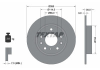 Disque de frein PRO 92324703 Textar
