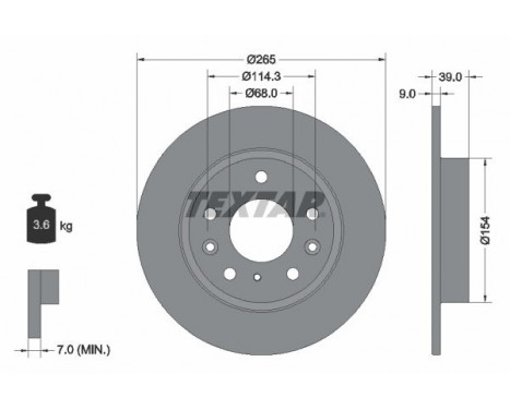 Disque de frein PRO 92324703 Textar