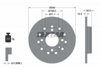 Disque de frein PRO 92325803 Textar