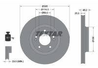 Disque de frein PRO 92333203 Textar