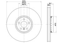 Disque de frein PRO Haute Carbone 8DD 355 126-461 Hella