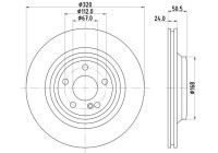 Disque de frein PRO Haute Carbone 8DD 355 133-251 Hella