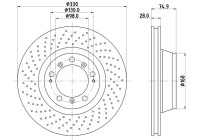 Disque de frein PRO Haute Carbone 8DD 355 135-051 Hella