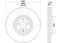 Disque de frein PRO HC 8DD 355 132-481 Hella