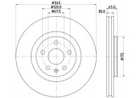 Disque de frein PRO HC 8DD 355 132-621 Hella