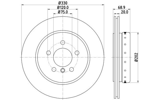 Disque de frein PRO High Carbon 8DD 355 120-671 Hella