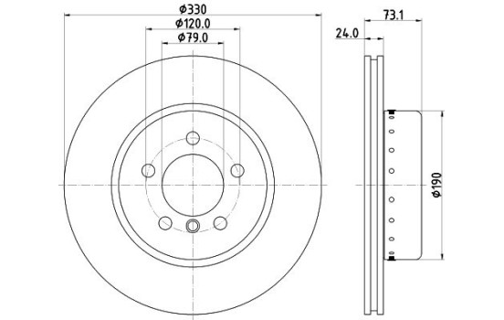 Disque de frein PRO High Carbon 8DD 355 120-761 Hella