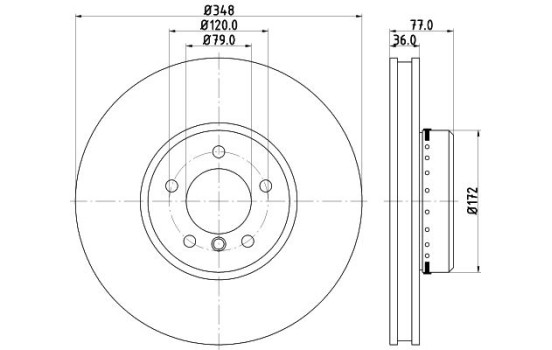 Disque de frein PRO High Carbon 8DD 355 120-791 Hella