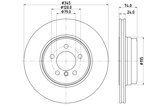 Disque de frein PRO High Carbon 8DD 355 122-251 Hella