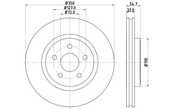 Disque de frein PRO High Carbon 8DD 355 122-411 Hella