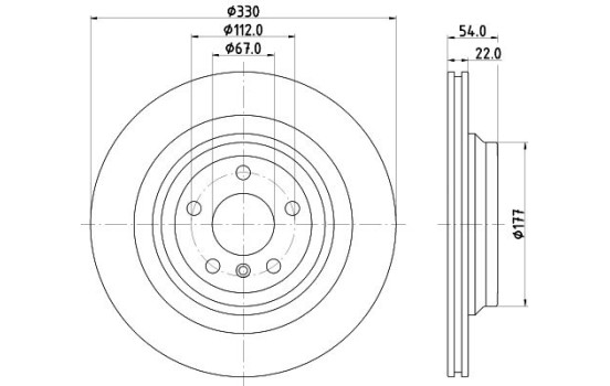 Disque de frein PRO High Carbon 8DD 355 122-561 Hella