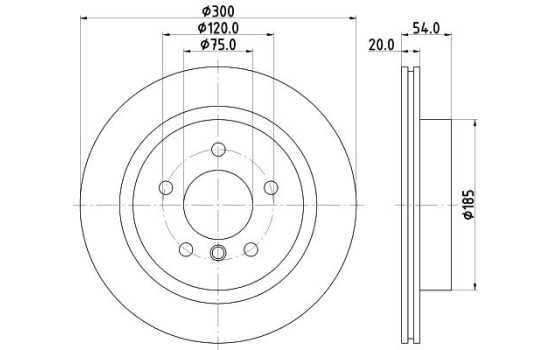 Disque de frein PRO High Carbon 8DD 355 123-011 Hella
