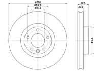 Disque de frein PRO High Carbon 8DD 355 123-191 Hella