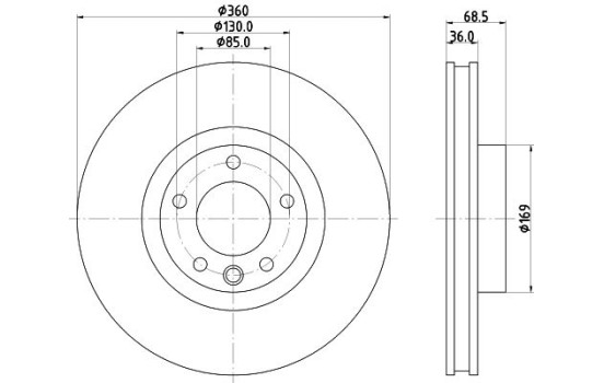 Disque de frein PRO High Carbon 8DD 355 123-191 Hella