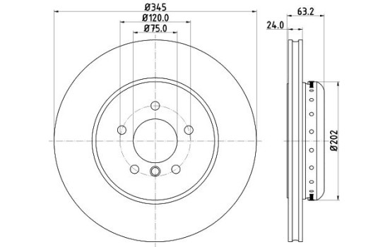 Disque de frein PRO High Carbon 8DD 355 123-231 Hella