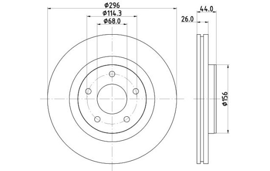 Disque de frein PRO High Carbon 8DD 355 125-521 Hella