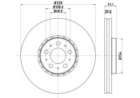Disque de frein PRO High Carbon 8DD 355 125-581 Hella