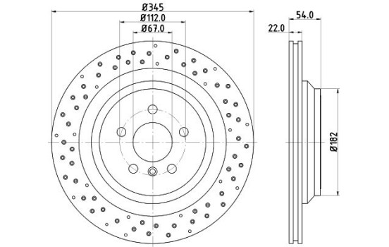 Disque de frein PRO High Carbon 8DD 355 126-281 Hella