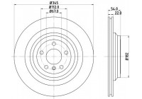 Disque de frein PRO High Carbon 8DD 355 126-311 Hella