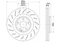 Disque de frein PRO High Carbon 8DD 355 126-381 Hella