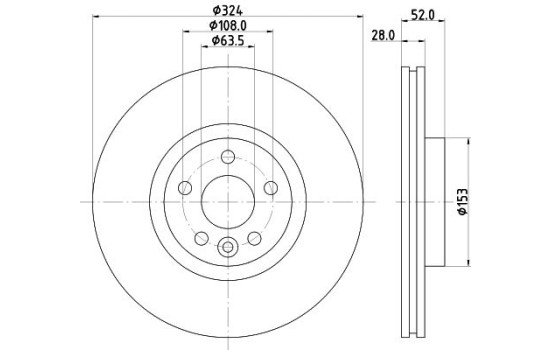 Disque de frein PRO High Carbon 8DD 355 126-661 Hella