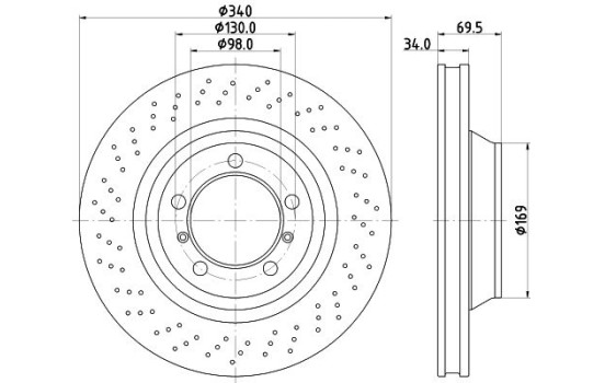 Disque de frein PRO High Carbon 8DD 355 126-921 Hella