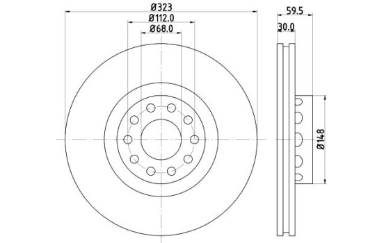 Disque de frein PRO High Carbon 8DD 355 127-421 Hella