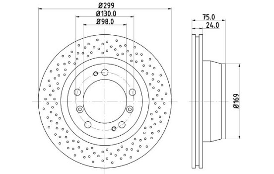 Disque de frein PRO High Carbon 8DD 355 127-521 Hella