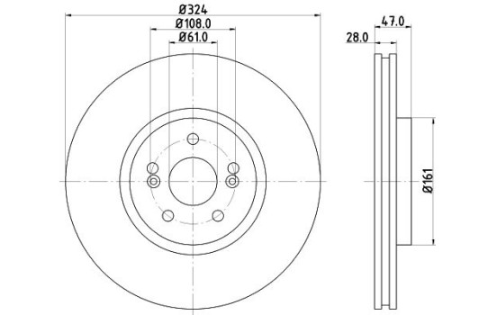 Disque de frein PRO High Carbon 8DD 355 127-891 Hella