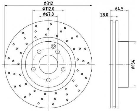 Disque de frein PRO High Carbon 8DD 355 127-941 Hella