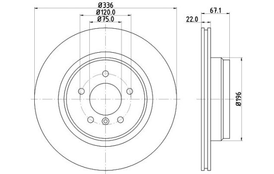 Disque de frein PRO High Carbon 8DD 355 128-441 Hella