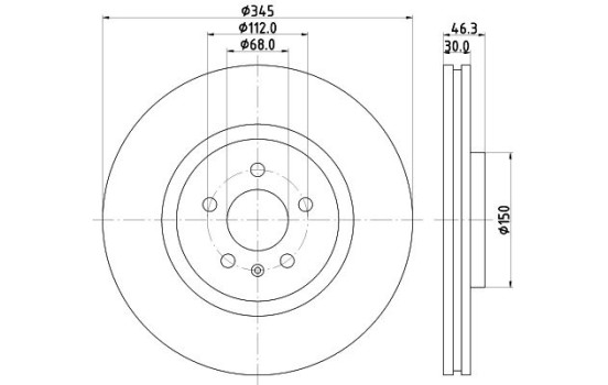 Disque de frein PRO High Carbon 8DD 355 128-501 Hella