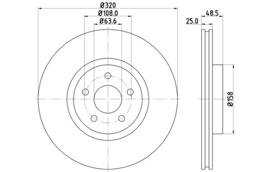 Disque de frein PRO High Carbon 8DD 355 128-541 Hella