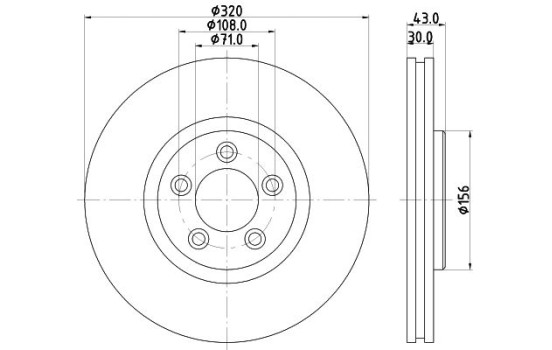 Disque de frein PRO High Carbon 8DD 355 128-691 Hella