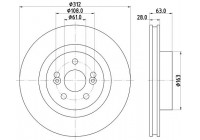 Disque de frein PRO High Carbon 8DD 355 128-861 Hella