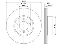 Disque de frein PRO High Carbon 8DD 355 128-921 Hella