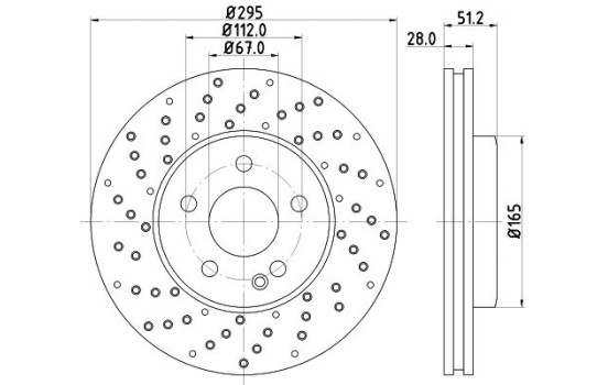 Disque de frein PRO High Carbon 8DD 355 129-681 Hella