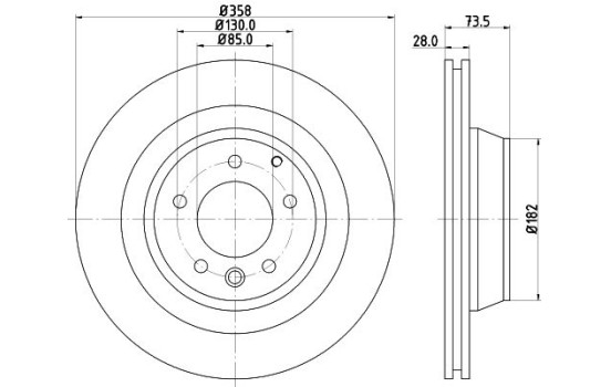 Disque de frein PRO High Carbon 8DD 355 129-721 Hella