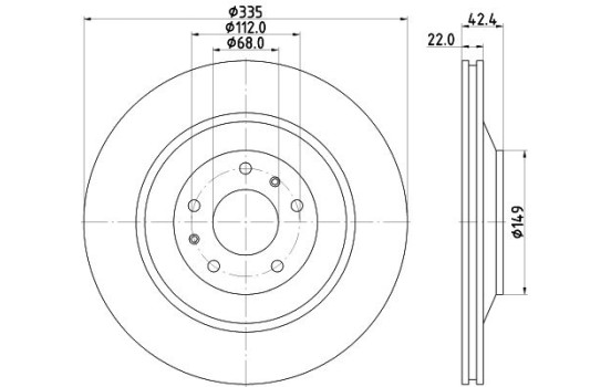 Disque de frein PRO High Carbon 8DD 355 129-801 Hella