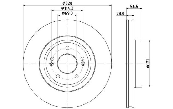 Disque de frein PRO High Carbon 8DD 355 133-391 Hella