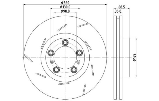 Disque de frein PRO High Carbon 8DD 355 133-661 Hella