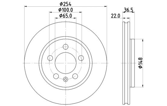 Disque de frein PRO High Carbon 8DD 355 133-871 Hella