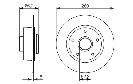Disque de frein renault 02 / 09- BD1521 Bosch, Image 5