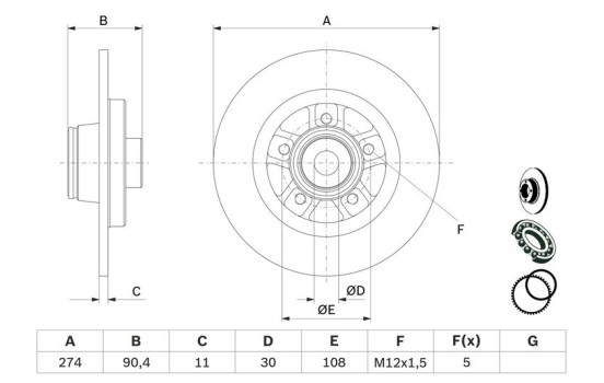 DISQUE DE FREIN RLMT - BD2775 Bosch