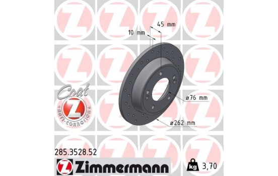 Disque de frein SPORT DISQUE DE FREIN Z 285.3528.52 Zimmermann