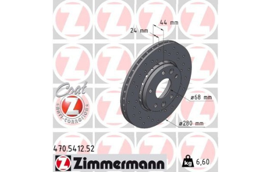 Disque de frein SPORT DISQUE DE FREIN Z 470.5412.52 Zimmermann