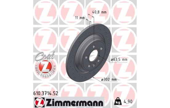 Disque de frein SPORT DISQUE DE FREIN Z 610.3714.52 Zimmermann