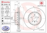 Disque de frein TWO-PIECE DISCS LINE 09.C419.13 Brembo