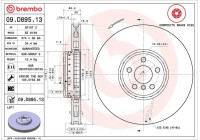 Disque de frein TWO-PIECE DISCS LINE 09.D895.13 Brembo